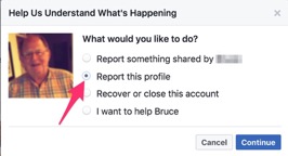 Reporting Facebook Cloning 2