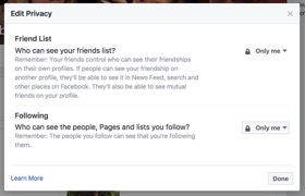 Facebook Friends Privacy Settings