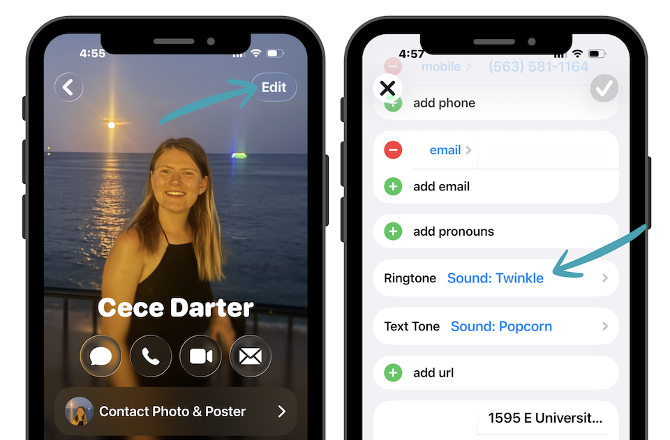 iPhone Ring Tones settings